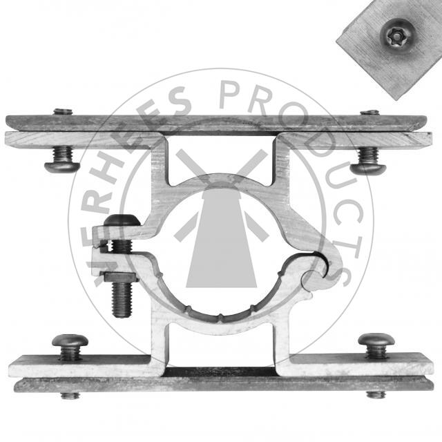 Scharnierbeugel dubbel Ø48/s115mm anti-diefstal inbus met pin  