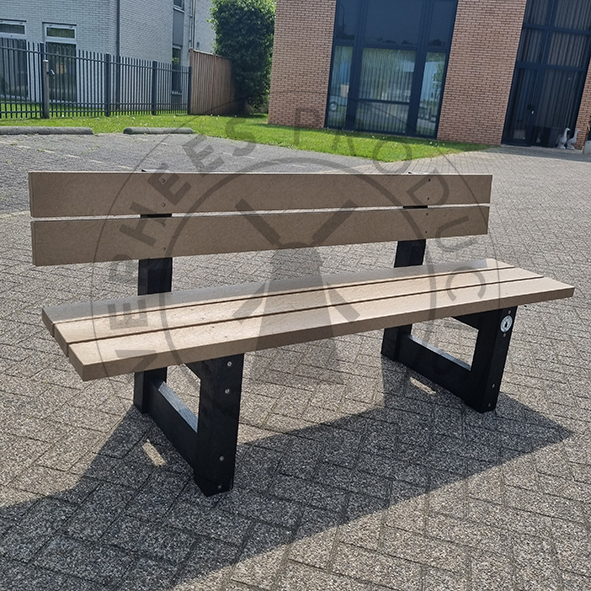 Kunststof Zitbank Antwerpen met rugleuning 