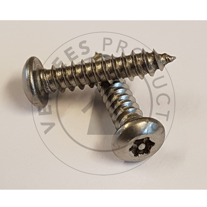 Veiligheidsschroeven Bolkop TX15 met pin 4,2x19 mm Roestvaststaal (RVS) (p/100st.) 