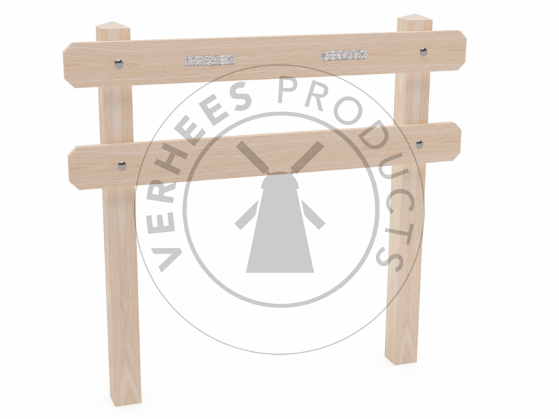 Eiken fietssluis afneembaar met 8 reflectoren 