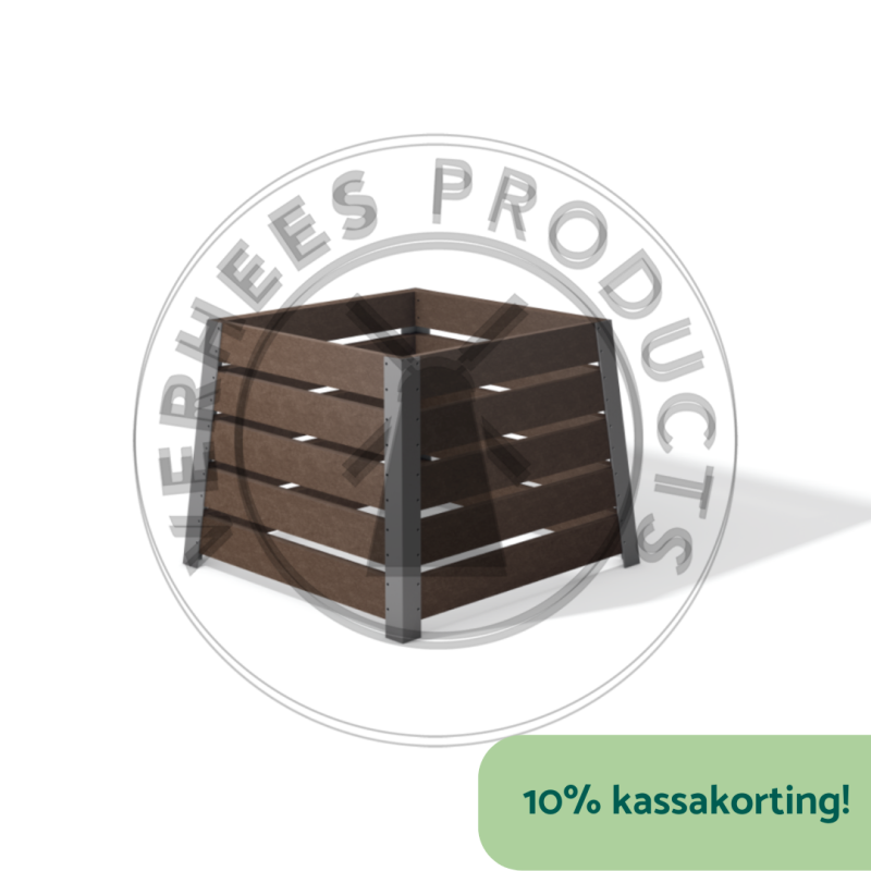 Kunststof compostbak met aluminium 