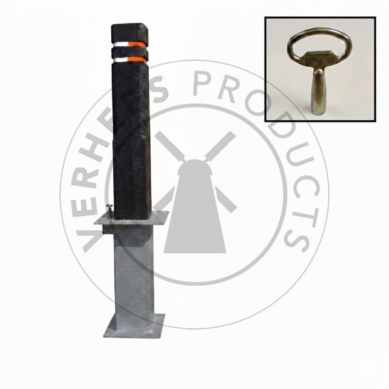 Kunststof uitneembare diamantkoppaal met grondbus en sleutel 