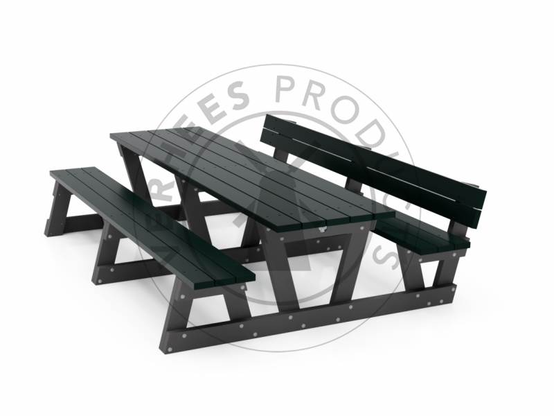 Field Green ® picknicktafel 'Parijs' met rugleuning 