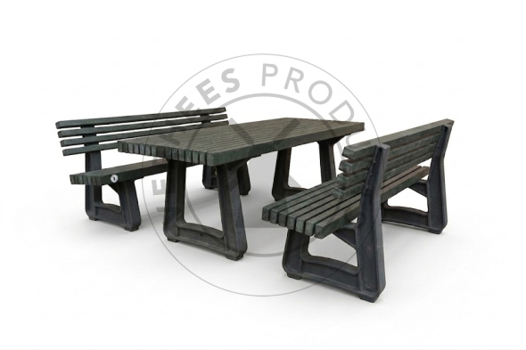 Field Green ® picknickset 'Aura' 2 banken met rugleuning 