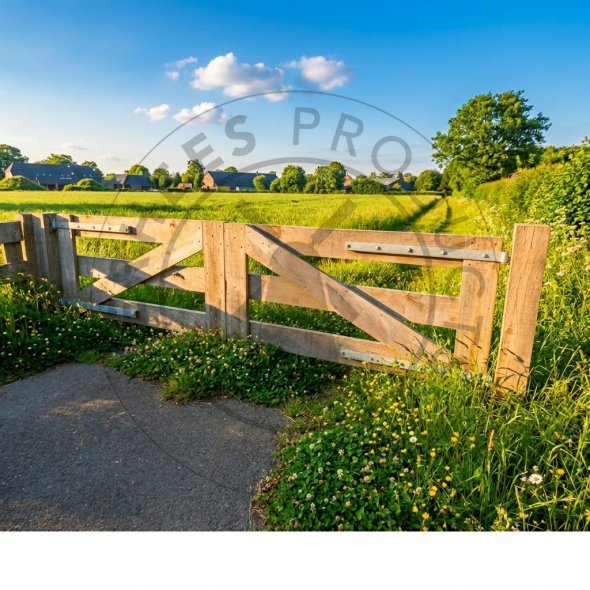 Eikenhout tweedelig veldhek 