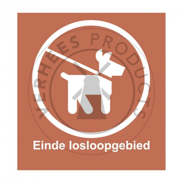 Signalisatiebordjes voor losloopgebied 