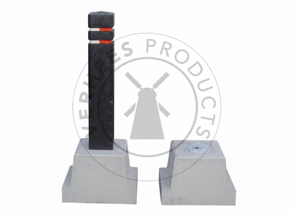 Kunststof afneembare diamantkoppaal met betonvoet  