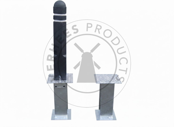 Kunststof uitneembare achthoekige verkeer afzetpaal met grondbus 