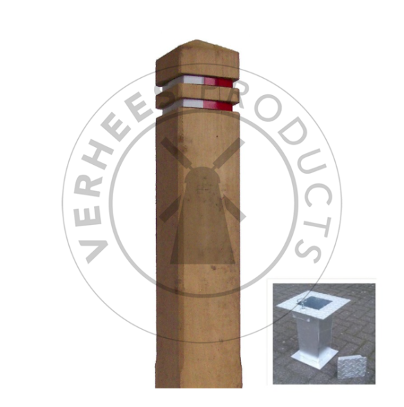 Robinia/acacia uitneembare diamantkoppaal met grondbus 