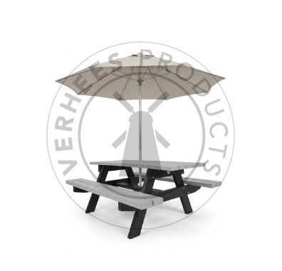 Kunststof Picknicktafel 'Algarve' met parasolgat 