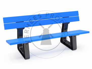 Kunststof bank Gent - Blauw