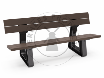 Kunststof bank Gent - Bruin