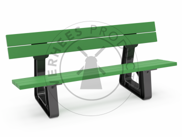 Kunststof bank Gent - Groen